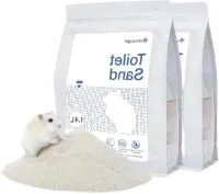 Knaagdier Zandbad voor Syrische Dwerghamsters - Training Litter Potty Sand - Geschikt voor Gerbils Muizen Lemming Degus - 14 L X 2 - Blauw Label