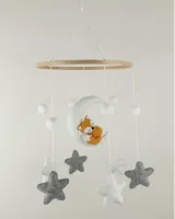 Little Loua Baby Muziekmobiel Vos - 100% handgemaakt - Boxmobiel - Decoratie babykamer - Cadeau baby