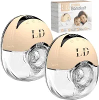 LittleDeen Dubbele Elektrische Handsfree & Draadloze Borstkolf 24 mm- Kolf Apparaat - Incl 20 Moedermelk Bewaarzakjes - Incl 4 Verkoelende Pads - Borstvoeding