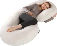 Livano Zwangerschapskussen - Zijslaapkussen - Lichaamskussen - Pregnancy Pillow - Maternity Pillow - Zwangerschapskussen XXL - Wit
