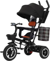 Livista® Tricycle 2-in-1 - Geschikt voor Kinderen van 12 maanden tot 6 jaar - Verstelbare Zitplaats - Duwstang - Verstelbare Zonnescherm - Veiligheidsriemen - Lederen Zitplaats - Duurzame Wielen - Opv