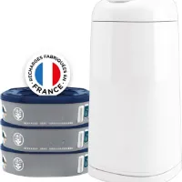 Luieremmer - Luier Emmer - Anti Geur Systeem - Luier Prullenbak - Milleuvriendelijk - Kraamcadeau - Premium