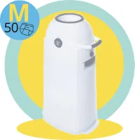 Luieremmer Medium Zilver - Middel - Zonder Navulling - Geschikt voor Pampers en Huggies - Stoma