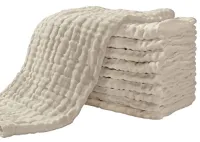 Luiers en Spuugdoeken 10 stuks | 100% katoen, absorberend, herbruikbaar