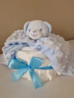 Luiertaart small Knuffeldoekje jongen - babyshower - kraamcadeau