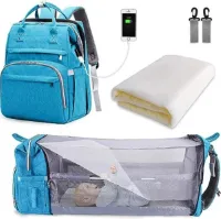 Luiertas pop - Verzorginstas pop - Luiertas speelgoed - 31D x 24W x 40H cm - Blauw