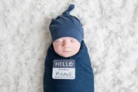Lulujo Hello World - Swaddle & Mutsje - Navy