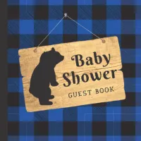 Lumberjack Bear Baby Shower Gastenboek - Genderneutraal - Cream Papier