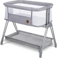 Luna draagbaar babybedje met matras - co-sleeping - newborn tot 9kg - in hoogte en kantelbaar - 4 wielen met blokkade - bevestigd aan bed van ouders - luchtig - Co Sleeper