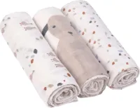Lässig hydrofiele luier Heavenly soft swaddle doek - 3 stuks L Tiny Farmer Speckles 80 x 80 cm