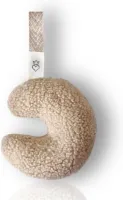 Maan fopspeenhanger knuffeldier - fopspeenhanger teddy beige - zacht en knuffelbaar