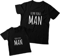 Matching kerstshirts Vader & Zoon/Dochter | Fijne kerst man | maat: vader M kind 62 | matching kleding