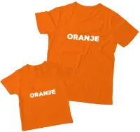 Matching oranje shirts Vader & Kind | Oranje