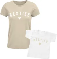 Matching shirt Moeder & Dochter Moeder & Zoon | Besties | Dames Maat XL Kind Maat 104