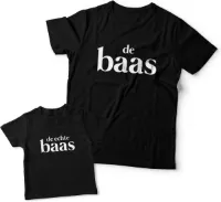 Matching shirts Vader & Zoon | De Echte Baas | Papa maat L & Zoon maat 56