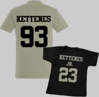 Matching shirts vader en zoon met achternaam en geboortejaar-Vaderdag cadeau-Cadeau voor Papa-Heren Maat L-Kind Maat 80