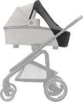 Maxi-Cosi-zonnescherm, Compatibel met Maxi-Cosi-reiswiegen, kinderwagens en -babyautostoeltjes, UPF 50+-bescherming, Met kiekeboevenster, Beschermt baby tegen zon, Meer gebruikswijzen, Zwart
