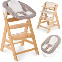 Meegroeistoel met Wipstoeltje en Accessoires - Houten Kinderstoel vanaf de Geboorte