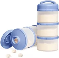 Melkpoeder Toren - Melkpoeder Bewaarbakjes - Melkpoeder Bewaardoos - Blauw