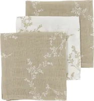 Meyco Branches 3-pack hydrofiele monddoekjes - 30x30 cm - Sand