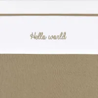 Meyco Baby Hello World wieglaken - taupe - 75x100cm