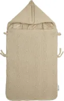 Meyco Baby Mini Knots voetenzak - sand - 40x82cm