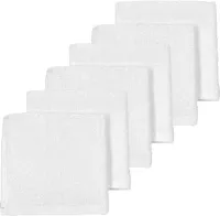Meyco basic badstof monddoekjes 6-pack  - Wit - 30x30cm