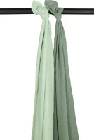 Meyco Baby Uni swaddle - 2-pack - hydrofiel - soft green/forest green - 120x120cm