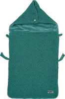 Meyco Baby Waves voetenzak - emerald green - 40x82cm