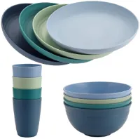 Milieuvriendelijke kinderservies set - 12 stuks - PP-kunststof