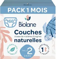 Milieuvriendelijke luiers maat 2 - Ultra-absorberend, 12 uur droog - Geschikt voor gevoelige huid - 168 luiers