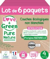 Milieuvriendelijke ongebleekte luiers T1 (2-5 kg) - Pakket van 6 stuks