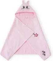 Milk&Moo - Baby Badcape - Babyhanddoek met Kap - 0-2 Jaar - Roze