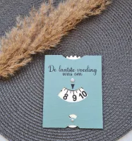 Mint11 - Voedingskaart licht petrol / aqua - babyvoeding accessoires - borstvoeding hulpstuk - kraamcadeau - kraamkado - babyshowergift