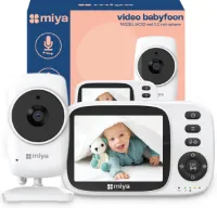 Miya M32 Babyfoon - Babyfoon met camera - Draadloze babyfoon - Video & Audio - Baby monitor
