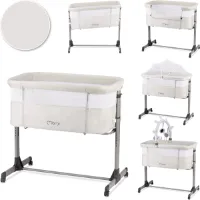 MoMi Co Sleeper Wieg - Aanschuifwieg - Revo - Lichtgrijs