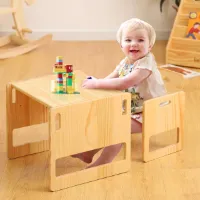 Montessori tafel en stoelset - stimuleert onafhankelijkheid - set van 1
