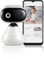 Motorola PIP1000 babyfoon met camera - bewakingscamera met app - babyfoon - nachtzicht, digitale zoom, slaapliedjes en tweewegcommunicatie - wandmontage - wit