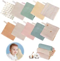 Mousseline Babywashandjes - 10 Stuks Gezichtsdoekjes En Spuugdoekjes - Zachte Mousselinedoeken Voor Babyverzorging - 23x23 cm - Uniseks Jongens En Meisjes
