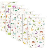 Mousseline Doeken voor Pasgeborenen - 6 Stuks, 100% Katoen, Superzacht en Absorberend - Geschenk voor Babyshower