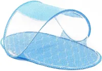 Muggennet voor reisbed - vouwbed kinderen - insectenbescherming pasgeborenen - draagbaar zonnescherm - blauw