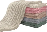 Mulldoeken baby 10 stuks katoenen spuugdoeken 27x50 cm stoffen luiers 6 lagen absorberend vouwluiers washandjes voor baby pasgeborenen meerkleurig