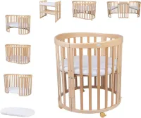 Multifunctioneel 7-in-1 Babybed met Matras en Commode - Ideaal voor Groei en Comfort