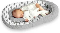 Multifunctioneel Babynest Cocoon Baby – 100% Katoen – Anti-Allergisch – Prachtig Gevoerd Met Naam En Datum Geborduurd – Ideaal Cadeau