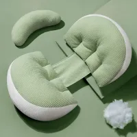 Multifunctioneel Zwangerschapskussen – Zacht Comfortabel Cotton Buiksteun Kussen voor Zwangere Vrouwen | Ondersteuning en Comfort Tijdens de Zwangerschap | Zwangerschap Kussen, Maternity Kussen, Buiko