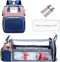 Multifunctionele Luxe Luiertas Rugzak met Veranderkleed en Speenzak