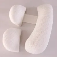 Multis Zwangerschapskussen - Ondersteunend Lichaamskussen - Ergonomisch Lichaamskussen - Body Pillow - Voedingskussen - Zijslaapkussen - U-vormig - Inclusief Extra Hoofdkussen - 90cm - Wit - Katoen