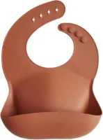 MUSHIE siliconen baby slabbetje opvangbakje | Clay | BPA ftalaatvrij| afwasbaar | BIBS |