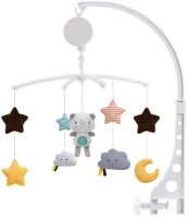 Muzikale Baby Wiegmobiel - Draaibare Hangspeeltjes - Voor Pasgeboren Jongens & Meisjes - Zachte Pluche Decoratie - ABS Veilig Materiaal