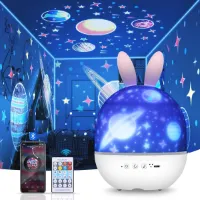 Nachtlampprojector voor Kinderen met Bluetooth en Sterrenprojectie - Dimbaar en Rotatie